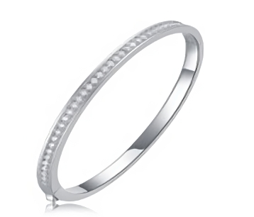 Elegant silver diamond bracelet